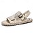 voordelige Herensandalen-Voor heren Sandalen Retro Wandelen Casual Dagelijks Leer Comfortabel Korte laarsjes / Enkellaarsjes Leegloper Zwart Geel Beige Lente Herfst