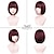 cheap Synthetic Trendy Wigs-Bob Wigs with Bangs Burgundy Wig for Women Wine Red Wig Short Straight Wig Heat Resistant Fiber Synthetic Wig Halloween Cosplay 99J Colorful Wigs Party Wig