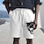 Недорогие Мужские шорты с графическим рисунком-Мужские хлопковые шорты с тигровым принтом, гавайские шорты, пляжные шорты с завязками, эластичная талия, удобные дышащие шорты для отдыха на открытом воздухе