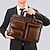 baratos Bolsas para Homem-Maleta de couro genuíno masculina, bolsa de trabalho adequada para viagens de negócios com bolso para computador de 14 polegadas
