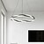 halpa Saarivalot-led-riippuvalaisin 1/2-valo 50/80 cm led-riippuvalaisin metalliakryylirengas ympyrä design riippuvalaisin olohuoneeseen 110-240v