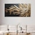 preiswerte Abstrakte Gemälde-Handgemaltes abstraktes Federölgemälde auf Leinwand, handgemaltes modernes Wandgemälde in Gold und Schwarz für Wohnzimmer, Schlafzimmer, Wanddekoration, individuell strukturiertes Gemälde