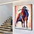 preiswerte Tiergemälde-Handgefertigtes Ölgemälde auf Leinwand, Wandkunst, Dekoration, moderner abstrakter Tierbulle für Heimdekoration, gerolltes, rahmenloses, ungedehntes Gemälde