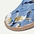 baratos Sapatos de impressão gráfica-Mulheres Tênis Rasos Slip-Ons Imprimir sapatos Tênis Slip-on Diário Férias Viagem Floral Flores Sem Salto Férias Casual Conforto Caminhada Lona Mocassim Azul