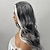 abordables Pelucas sintéticas de moda-pelucas de capas largas grises para mujeres pelucas onduladas de plata peluca de pelo sintético natural para uso diario en fiestas pelucas de fiesta de navidad