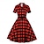 cheap Historical &amp; Vintage Costumes-Retro Vintage 1950s Dress Swing Dress Flare Dress Women&#039;s Plaid Checkered Checkered Gingham Masquerade Homecoming Tea Party Casual Daily Dress