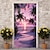 Недорогие Дверные чехлы-Кокосовая пальма дверные покрытия дверной гобелен дверной занавес украшение фон дверной баннер для входной двери фермерский дом праздничный декор поставки