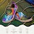 ieftine Pantofi cu imprimare grafică-Pentru femei Adidași Pantofi Flați Slip-On-uri Pantofi de imprimare Adidași adezivi Zilnic Călătorie Vopsire Insectă Toc Drept Vacanță Casual Confortabili Pânză Loafer Albastru