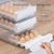 Недорогие Хранение на кухне-Ящик для хранения яиц в холодильнике: кухонный органайзер для яиц большой вместимости, конструкция ящика для удобного доступа, идеально подходит для хранения и сортировки яиц.