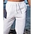 Χαμηλού Κόστους λινό παντελόνι-Ανδρικά Λευκά παντελόνια Παντελόνια Καλοκαίρι παντελόνι Παντελόνι παραλίας Τσέπη Κορδόνι Ελαστική μέση Σκέτο Άνεση Αναπνέει Καθημερινά Αργίες Διακοπές Χαβανέζα Μπόχο Λευκό