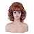 Недорогие старший парик-Винтажный короткий рыжий смешанный светлый парик-улей с челкой, вьющиеся волнистые термостойкие парики из синтетических волос для женщин, подходит для костюма 70-х 80-х годов или Хэллоуина и вечеринки