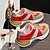 abordables Baskets femme-Femme Basket Chaussures de confort du quotidien Lacet Talon Plat Bout rond Décontractées Marche Faux Cuir Lacet Vin Beige