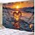 cheap Landscape Tapestry-Crystal Heart Flower Hanging Tapestry Wall Art Large Tapestry Mural Decor Photograph Backdrop Blanket Curtain Home Bedroom Living Room Decoration