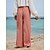 olcso Alapvető női nadrágok-Női Melegítőnadrágok 100% pamut Sima Rózsaszín Alap Magas derék Hosszú Szabadtéri Hétköznapi viselet Tavaszi nyár