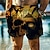olcso Deszkás short-koponya nyomott férfi rövidnadrág hawaii rövidnadrág fürdőnadrág húzózsinór hálós béléssel elasztikus derékrész kényelem légáteresztő nyaralás vakáció rövid