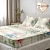 preiswerte Bettlakensets-Spannbettlaken-Set aus 100 % Baumwolle mit floralem Streifen-Frühlingsmuster, ultraweiche, atmungsaktive, seidige Bettwäsche, tiefe Taschenbettwäsche, 3-teilig, Queen-Size-Bett