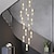 voordelige Dimbare plafondlampen-led-kroonluchterlicht, metalen kristallen trap roterende lange kroonluchter, modern, eenvoudig en luxueus, geschikt voor villa&#039;s, duplexgebouwen, lofts, appartementen en terrassen, diameerbaar