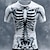 cheap Men&#039;s 3D T-shirts-Graphic Skeleton Designer Retro Vintage Subculture Men&#039;s 3D Print T shirt Tee Sports Outdoor Holiday Going out T shirt White Light Grey Dark Gray Short Sleeve Crew Neck Shirt Spring &amp; Summer Clothing