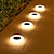 tanie Lampy Ścienne Zwenętrzne-4 szt. Słoneczne zewnętrzne oświetlenie dziedzińca ip65 wodoodporne oświetlenie wkopane do willi ogrodowej przydomowa ścieżka schody dekoracja krajobrazowa oświetlenie trawnika