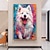 ieftine Picturi cu Animale-mintura picturi abstracte în ulei de animale de câine lucrate manual pe pânză decorare artistică de perete imagine modernă pentru decor interior pictură neîntinsă fără rame laminate