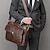levne Pánské tašky-vrchní vrstva hovězí kůže retro přezka aktovka messenger taška školní taška módní aktovka pro dojíždění počítač taška crossbody taška přes rameno