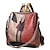 cheap Backpacks &amp; Bookbags-Women&#039;s Backpack Commuter Backpack Daily Color Block Street Culture Cowhide Durable Zipper Rainbow
