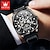 cheap Mechanical Watches-OLEVS Men Mechanical Watch with Chain Luxury Large Dial Business Hollow Skeleton Luminous Waterproof Decoration Leather Watch