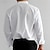 billige herre linned skjorter-Herre Vaskbart bomuldsstof Grafisk skjorte Ko Trykt mønster Knap ned Langærmet Stående krave Hvid Skjorte Arbejdstøj Dagligdagstøj I-byen-tøj