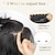 preiswerte Clip-in-Erweiterungen-Unsichtbare Haarverlängerung aus Draht mit 4 sicheren Clips, transparentes Stirnband, größenverstellbar, lange, gewellte synthetische Haarteile für Frauen
