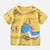 billiga Kläder för pojkar-2 delar Småbarn Pojkar T-shirt och shorts Utrusta Grafisk Kortärmad Bomull Uppsättning Skola Mode Dagligen Sommar Vår 1-3 år gammal i031-Ljusgrön kumquat i019-Blomma och fågelelefant