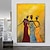 cheap People Paintings-3 Women Standing Abstract Painting handmade Canvas Art Extra Large painting Wall Art Big Canvas Art Extra Large firgure Painting Home Wall Decoration