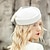 voordelige Feesthoeden-hoeden tule vezel bolhoed strohoed bruiloft theekransje elegante bruiloft met strik tule hoofddeksel hoofddeksels