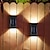 economico Applique per esterni-Luci solari per scale da 2 pezzi, luci da parete decorative per recinzione da giardino con cortile esterno a 6 perline