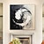levne Abstraktní malby-černá bílá minimalistická malba ručně malovaná černá bílá olejomalba nástěnné umění černá bílá 3d olejomalba ruční abstraktní umění texturovaná malba nástěnná malba pro moderní nástěnné umění dekorace