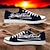 cheap Graphic Print Shoes-Men&#039;s Sneakers Print Shoes Classic Casual Daily Vacation Canvas Comfortable Slip Resistant Lace-up Black White Light Red