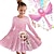 olcso Gyerekek&quot;-gyerek lány ruha elektromos buborékos géppel, lányok 3D hercegnő ruha hosszú ujjú 3D print tavaszi őszi sport&amp;amp; szabadtéri mindennapi nyaralás aranyos alkalmi gyönyörű gyerekek 3-12 éves alkalmi