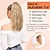 cheap Ponytails-Blonde Ponytail Extension Smooth Tangle-Resistant Beach Waves Wrap Around Pony Tail Hair Extensions Natural Soft Clip in Hair Extensions Ponytail Synthetic Fake Hairpiece