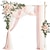 abordables Sr. y Sra. Boda-Arco de boda, juego de flores de simulación floral con cinco piezas, placa hecha a mano, decoración floral, arreglo floral