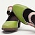 olcso Női magas sarkú cipők-Női Magassarkúak Pompák Mary Jane Kézzel készített cipők Vintage cipők Esküvő Parti Virágos Magas Fantasy sarok Kerek orrú Elegáns Szüret Bőr Zöld