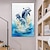 ieftine Picturi cu Animale-delfini pictură pânză pictată manual pictură acuarelă de coastă decor pentru casă pictură inspirată de ocean artă de perete pictură pe plajă senină accent de casă pentru sufragerie decorarea casei