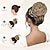 abordables Chignons-extensions de chignon de cheveux en désordre ondulés bouclés pince à griffes chignon en désordre morceaux de cheveux blonde faits saillants extension de chignon en désordre clip en griffe chignon