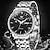 ieftine Ceasuri Mecanice-noi ceasuri olevs olevs marca luminoasă afișare a săptămânii calendar ceas mecanic curea de oțel simplă ceas pentru bărbați ceas de mână pentru bărbați rezistent la apă