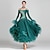 cheap Ballroom Dancewear-Ballroom Dance Dress Rhinestone Tulle Women&#039;s Performance Long Sleeve Polyester