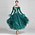 cheap Ballroom Dancewear-Ballroom Dance Dress Rhinestone Tulle Women&#039;s Performance Long Sleeve Polyester