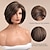 billiga Syntetiska peruker utan hätta-brun bob peruk kort hår peruk för kvinnor framhäver värmebeständig fiber syntetisk peruk naturligt utseende 10 tum
