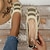 abordables Sandalias planas de mujer-Mujer Bailarinas Zapatos Confort Diario Tacón Plano Dedo redondo Casual Flying Weaving Mocasín Vino Beige