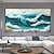 tanie Pejzaże-abstrakcyjny obraz olejny z białą falą na płótnie ręcznie malowany obraz błękitnego oceanu duży obraz ścienny do salonu wystrój domu niestandardowy teksturowany obraz z pejzażem morskim