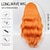 cheap Synthetic Trendy Wigs-Cosplay Costume Wig Synthetic Wig Natural Wave Middle Part Wig 26 inch Orange Synthetic Hair Women&#039;s Orange
