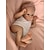 billige Dukker-19 inch Reborn-dukker Genfødt baby dukke livagtige Gave Nyt Design Kreativ Smuk Klæde 3/4 silikone limbs og bomuld fyldt krop med tøj og tilbehør til pigers fødselsdag og festival gaver