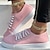 cheap Women&#039;s Sneakers-Women&#039;s Sneakers Platform Sneakers Daily Flat Heel Round Toe Casual Faux Leather Lace-up Black Pink Red